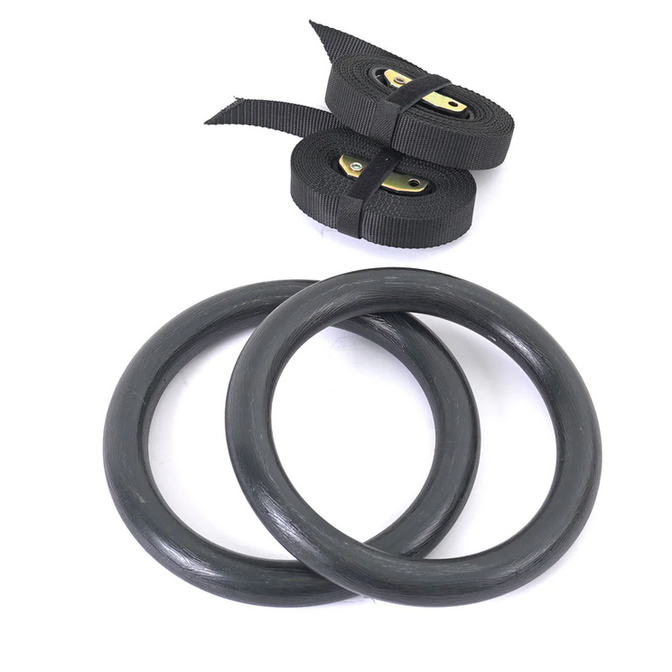 Anneaux de gymnastique en plastique noirs XM Fitness Résidentiel
