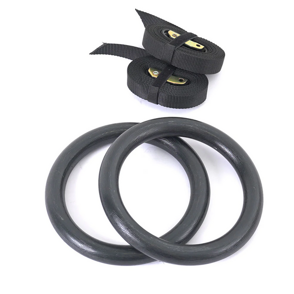 XM Fitness Residential Black Plastic Gymnastic Rings