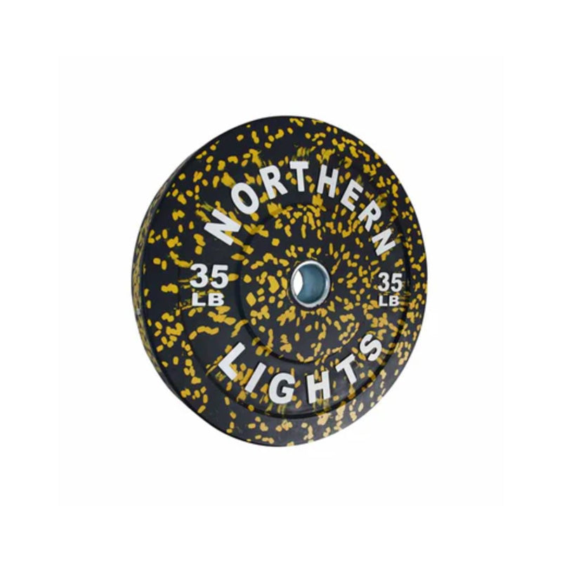 Plaque de pare-chocs olympique Northern Lights Fleck, 35 lb, jaune