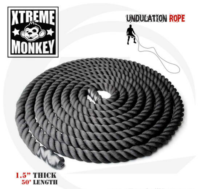 Battle Rope : Gym Rope 50’ : 1.5” d’épaisseur