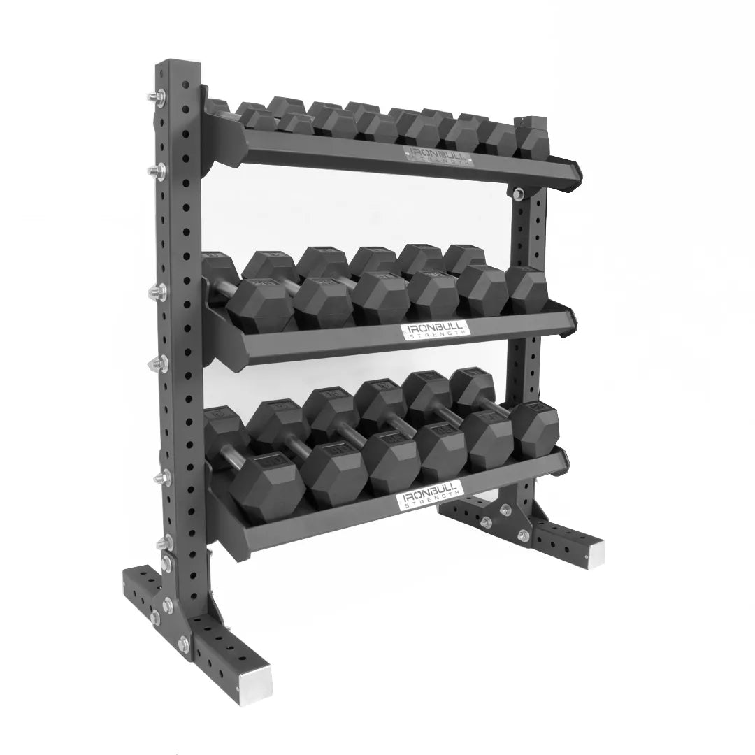 Hex Dumbbell Set With Rack | 5-50LB + 3-Tier - Fitness Dépôt +