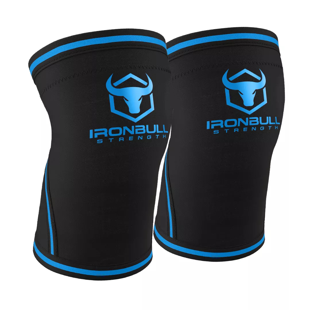 7mm Knee Sleeves - Black/Olympic Blue / XL - Fitness Dépôt +