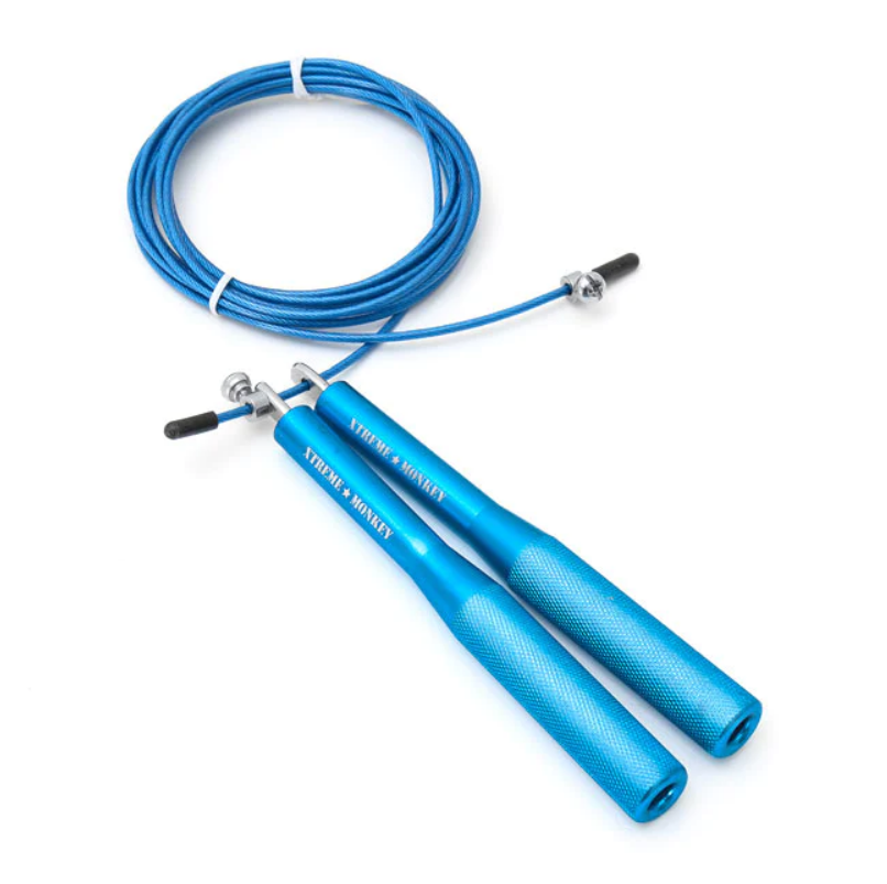 XM FITNESS Speed Jump Rope with Aluminum Cable - Blue