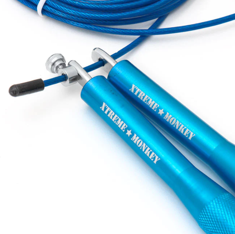 XM FITNESS Speed Jump Rope with Aluminum Cable - Blue