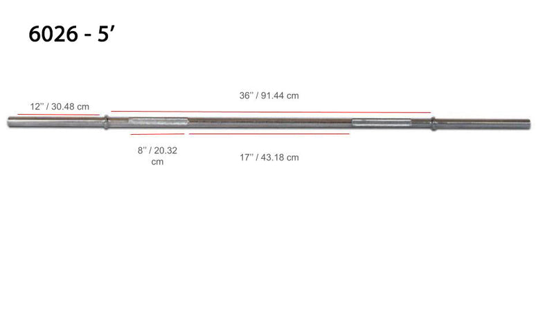 YORK® Chrome Deluxe Weight Bar w/ Fixed Inner Collars – photo 3