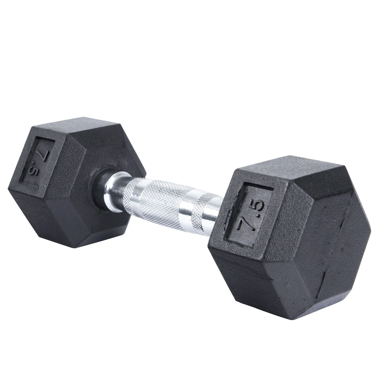 Haltère hexagonal en caoutchouc choix entre 3lb et 125lb - Fitness Dépôt +