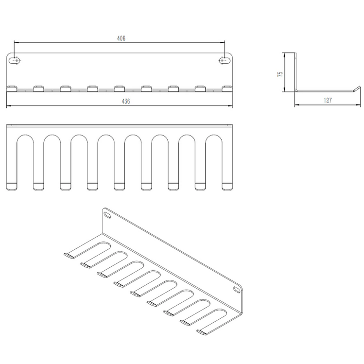 SUPPORT DE RANGEMENT MULTI-USAGES MURAL XM
