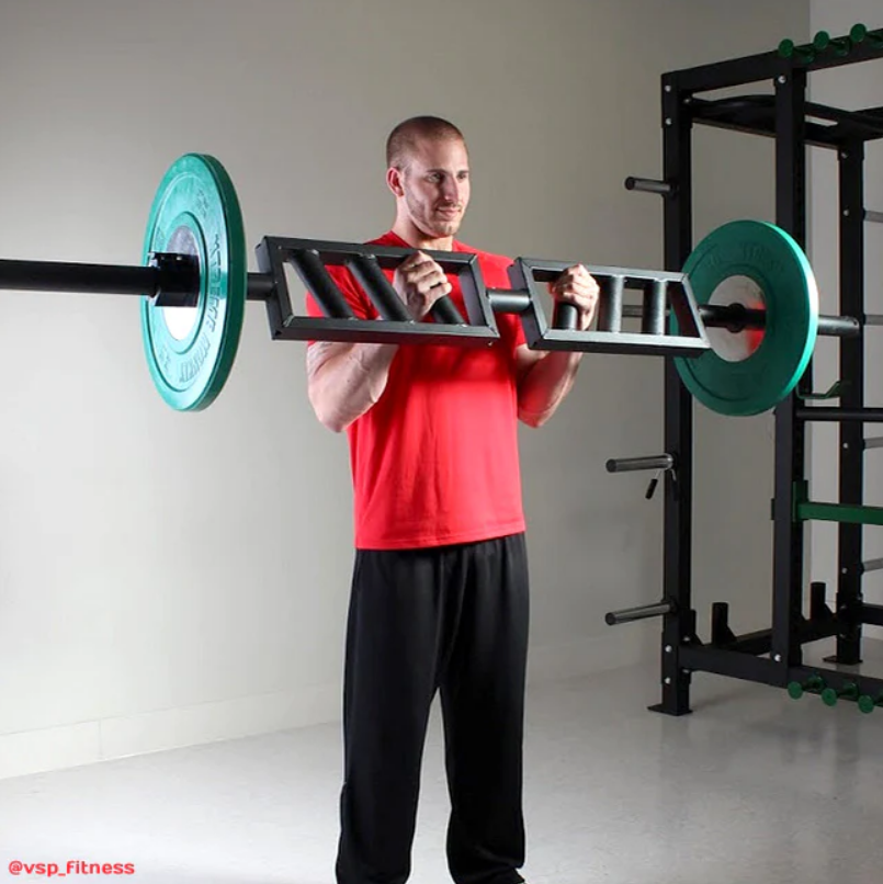 Barre suisse coudée en acier noir XM FITNESS