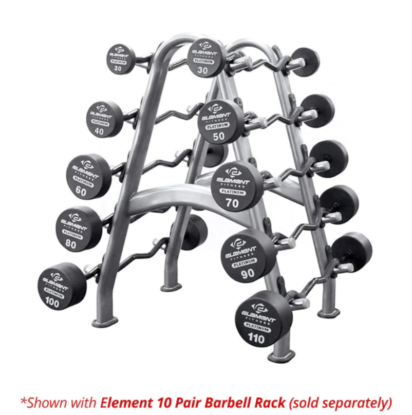 Ensemble d'haltères curl en polyuréthane commercial Element Fitness