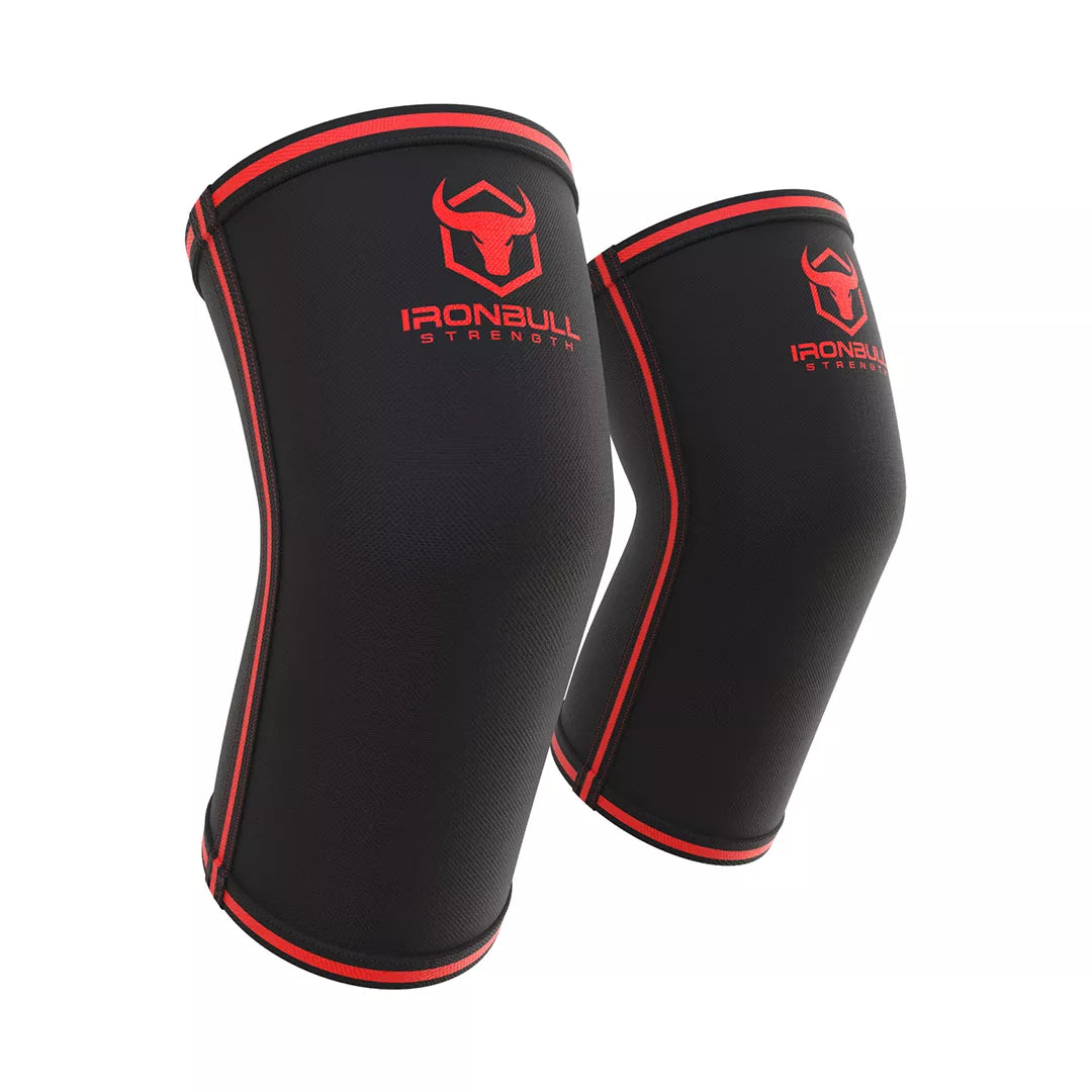 5mm Elbow Sleeves - Black/Red / 3XL - Fitness Dépôt +