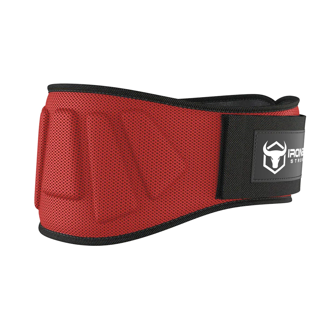 6" Reinforced Nylon Lifting Belt - Red / S - Fitness Dépôt +