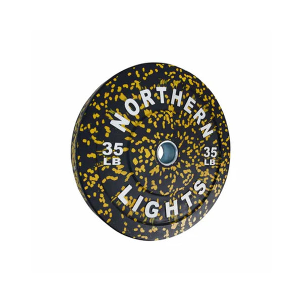Plaque de pare-chocs olympique Northern Lights Fleck, 35 lb, jaune