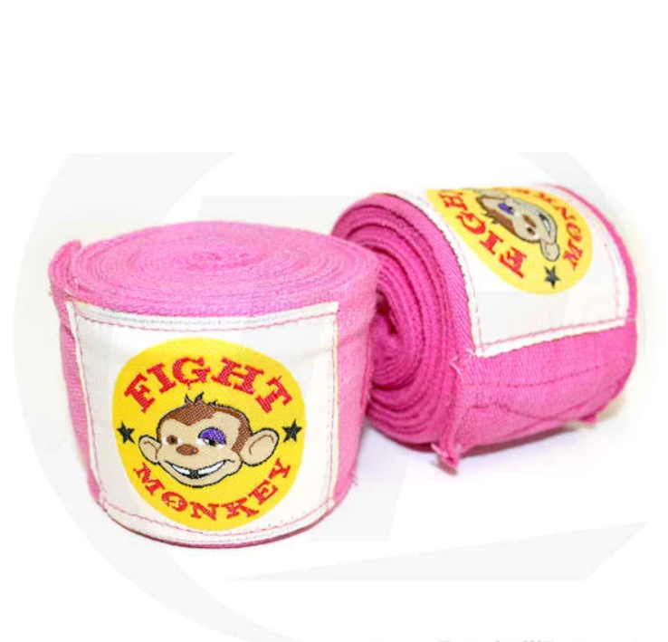 <tc>Fight Monkey 120" Mexican Style Hand Wraps - Pink</tc>