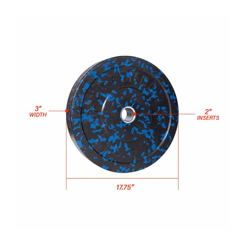 Plaque de pare-chocs olympique Northern Lights Fleck, 45 lb, bleu