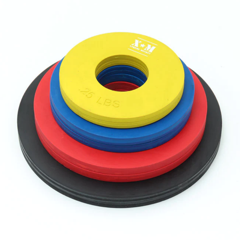XM Competition Rubber Fractional Weight Plates - Pairs of 0.25, 0.5, 0.75 &amp; 1 lb - 5 lb Set