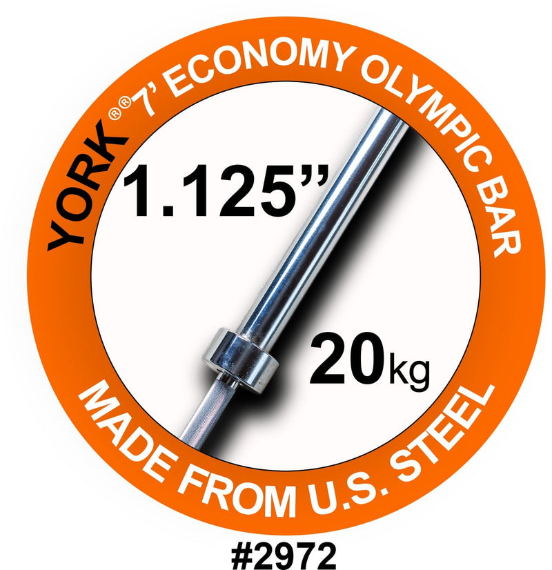YORK® 7' Olympic Weight Bar With Steel Sleeves – photo 2