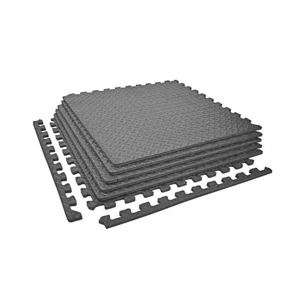 Northern Lights Interlocking Foam Protective Mats - Set of 6 Black