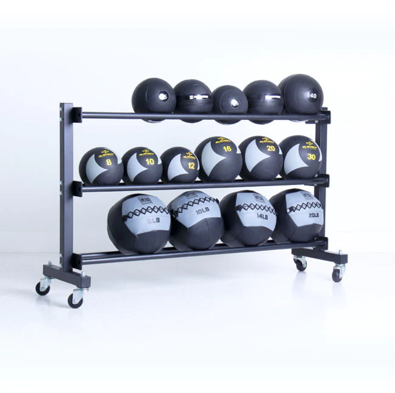 XM 3-Tier Commercial Medical Ball Rack with Wheels