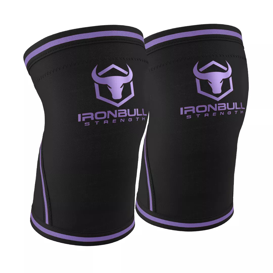 7mm Knee Sleeves - Black/Purple / XL - Fitness Dépôt +