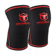 7mm Knee Sleeves - Black/Red / L - Fitness Dépôt +
