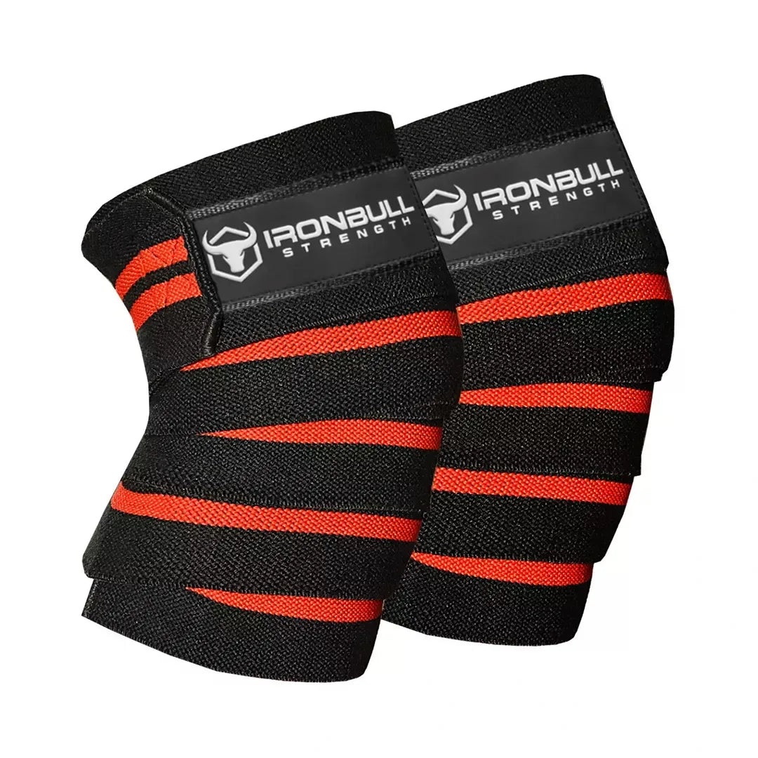 Classic Knee Wraps - Black/Red - Fitness Dépôt +