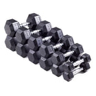 Haltère hexagonal en caoutchouc choix entre 3lb et 125lb - Fitness Dépôt +