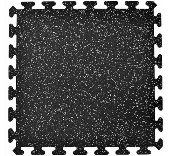 Interlocking Mat 2' x 2' x 3/8" - Middle - Black/Gray