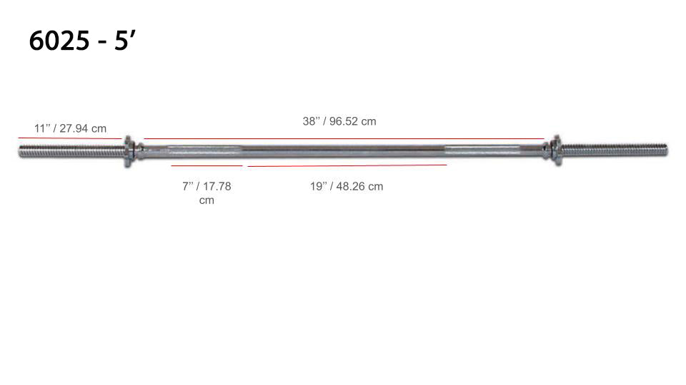YORK® Chrome Spin-Lock Weight Bar with Collars – photo 4