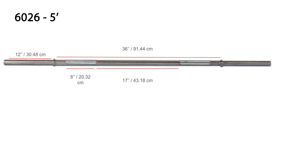 YORK® Chrome Deluxe Weight Bar w/ Fixed Inner Collars – photo 3