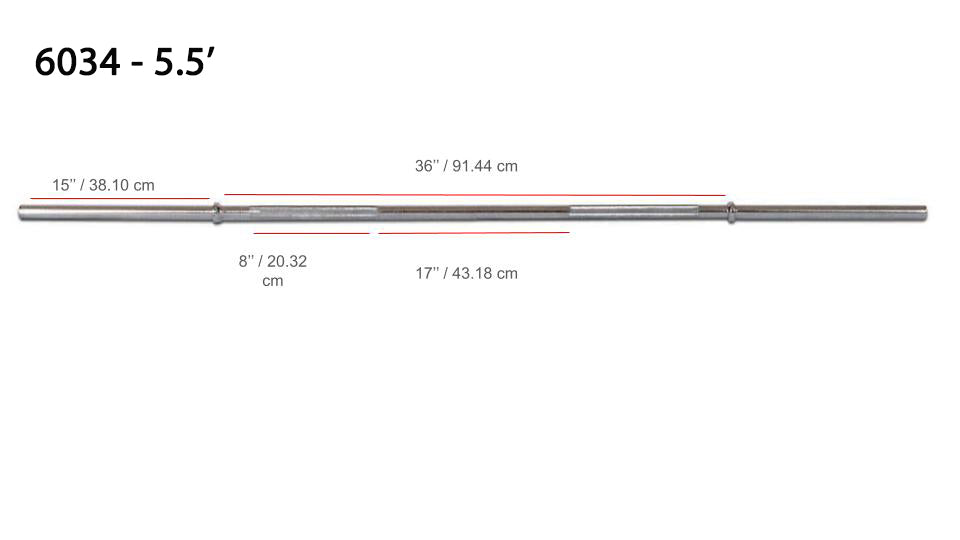 YORK® Chrome Deluxe Weight Bar w/ Fixed Inner Collars – photo 4