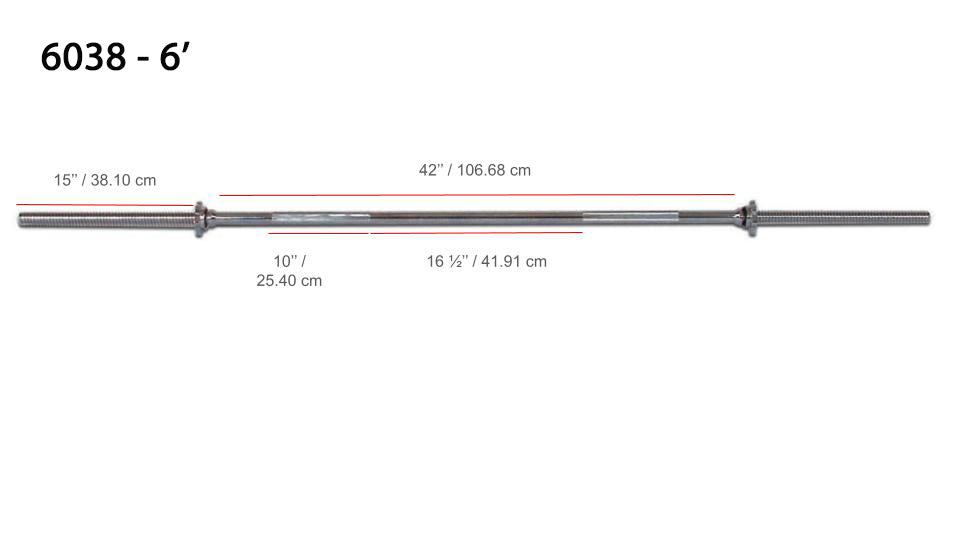 YORK® Chrome Spin-Lock Weight Bar with Collars – photo 5