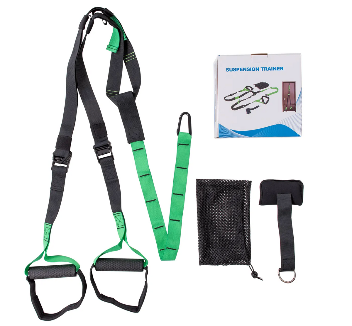 Système de suspension Northern Lights vert avec poignées texturées - Fitness Dépôt +