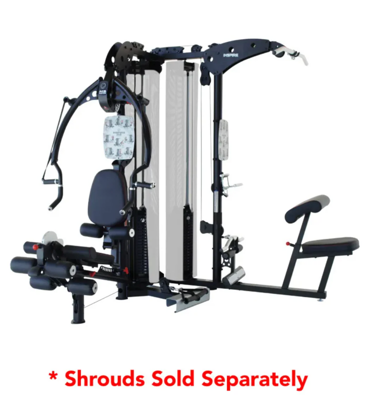 Inspire Fitness M5 Gym, 2x200lb, with pads, without protective covers