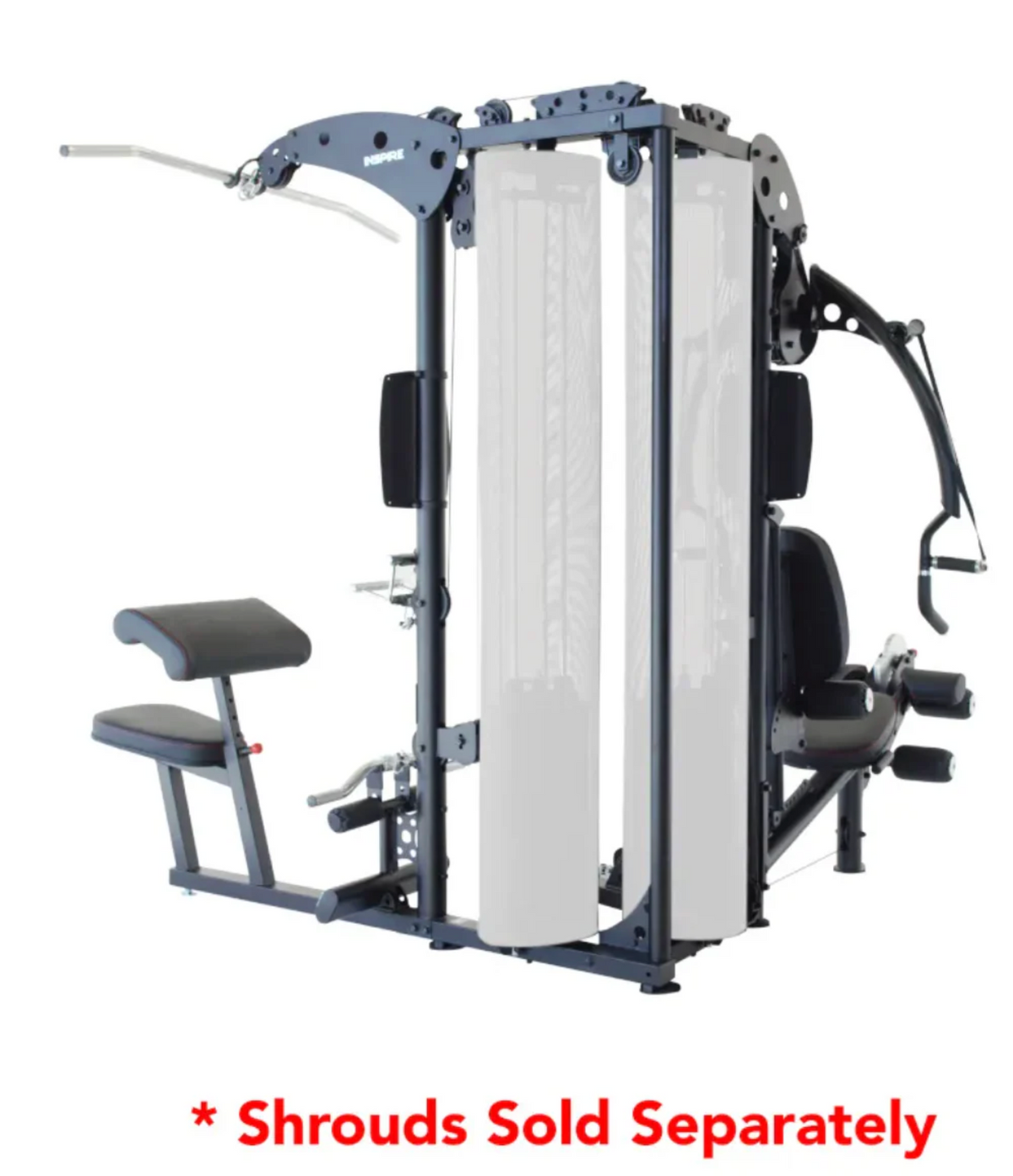 Inspire Fitness M5 Gym, 2x200lb, with pads, without protective covers