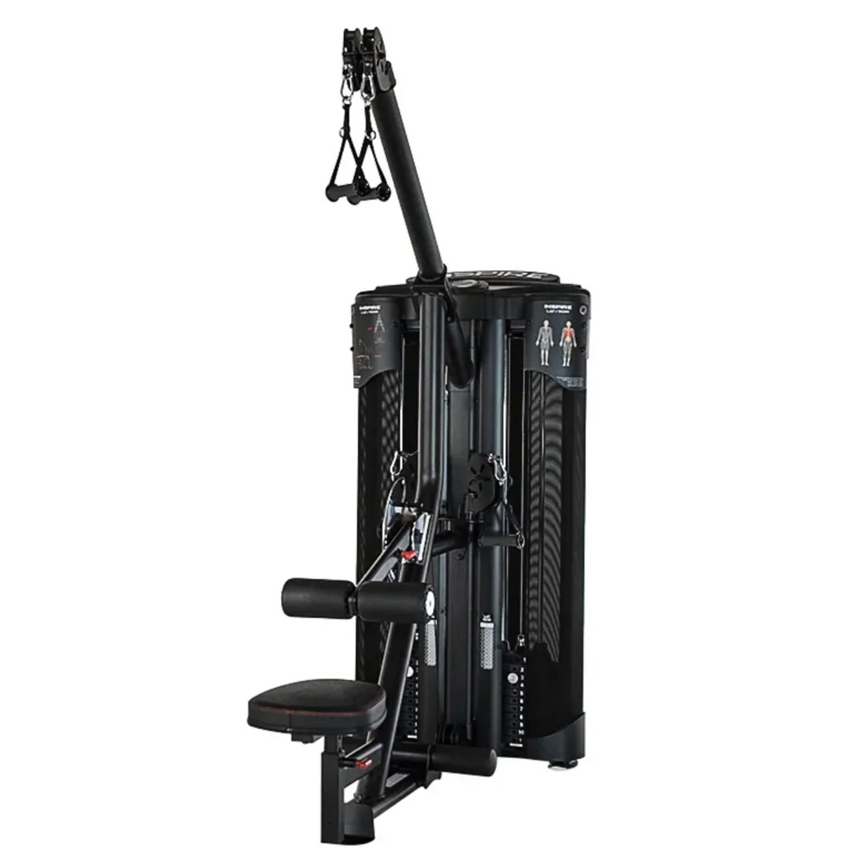Inspire Fitness Commercial Dual Lat, Row, with UpRight, 2x100