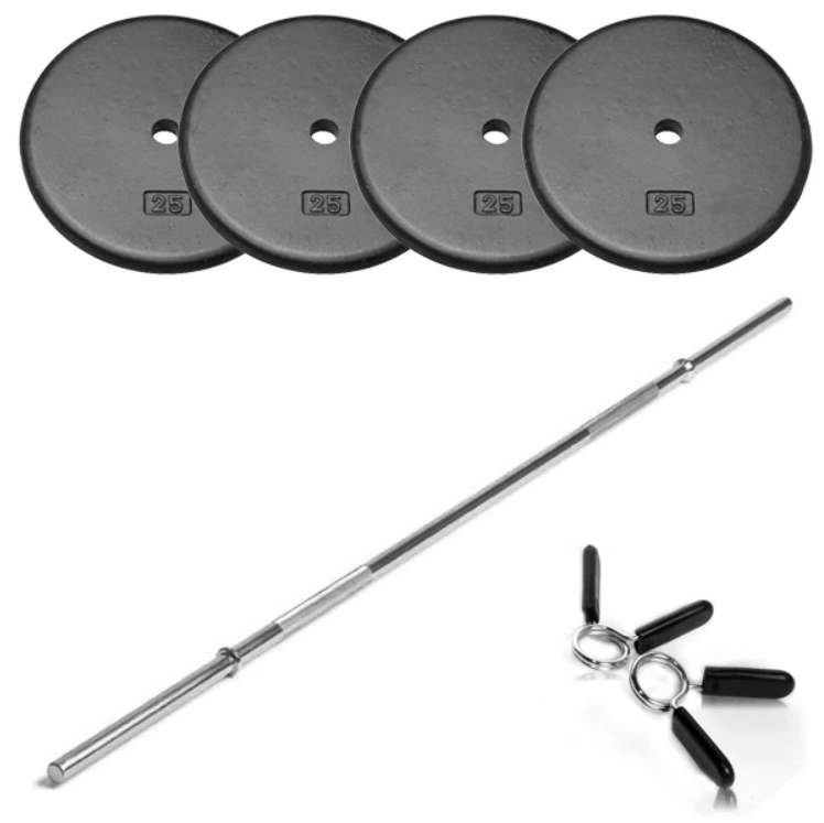 <tc>110lbs Standard Barbell Set</tc>