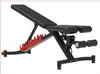 Black and red weight bench