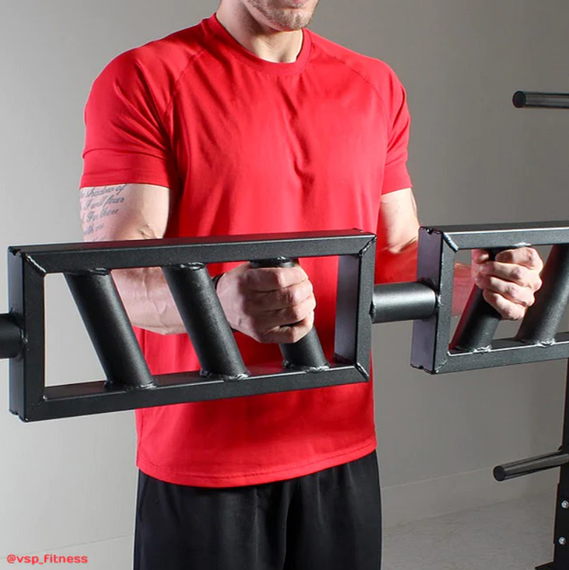 Barre suisse coudée en acier noir XM FITNESS