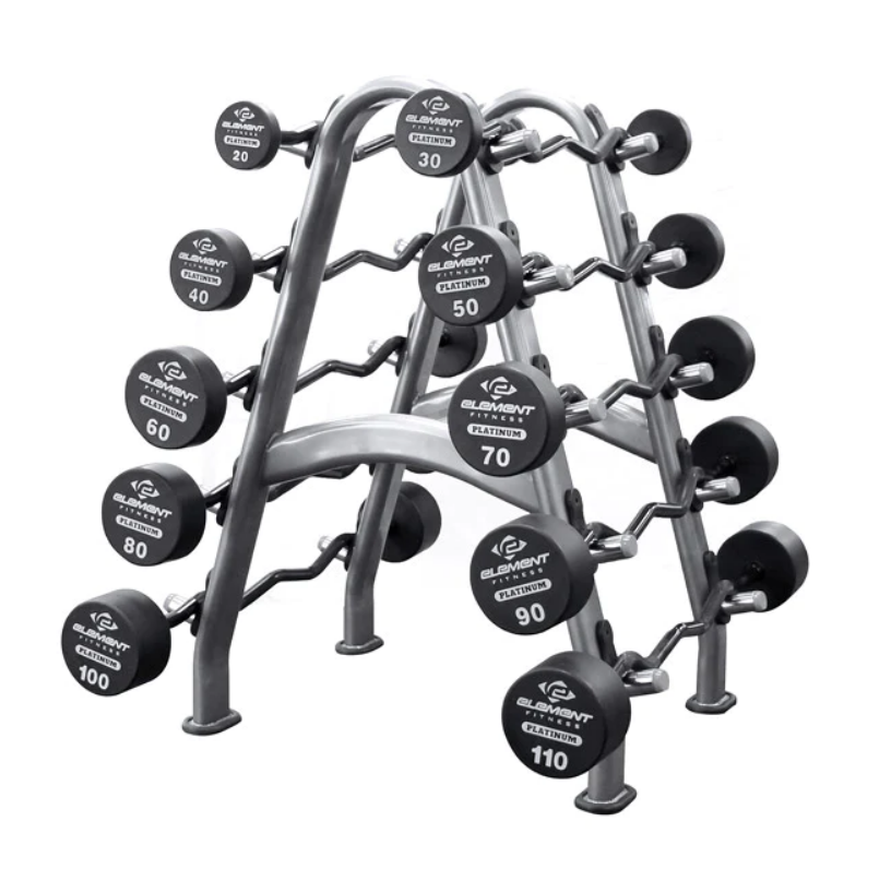 Ensemble d'haltères curl en polyuréthane commercial Element Fitness