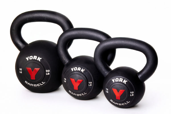 YORK® Kettlebells en fonte recouverts de caoutchouc