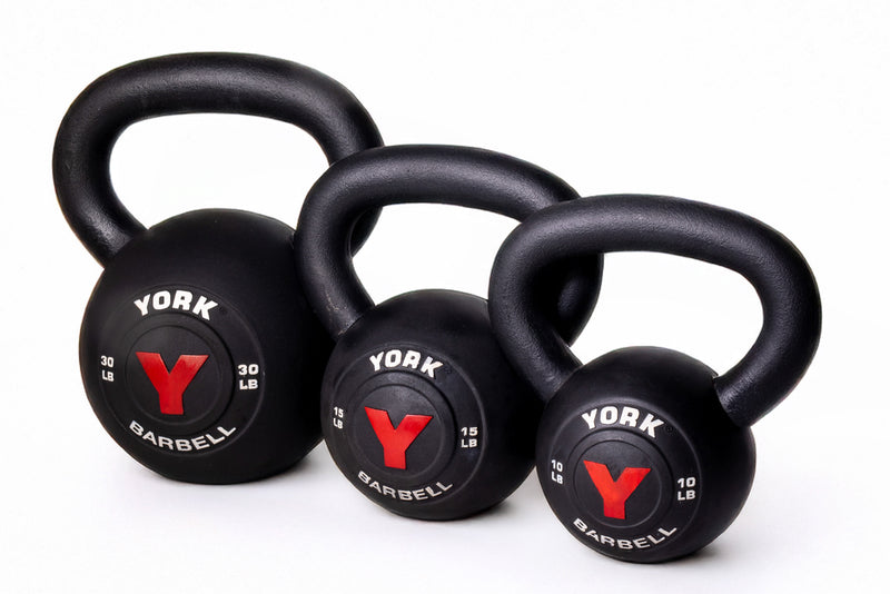 kettlebells en fonte caoutchoutée YORK