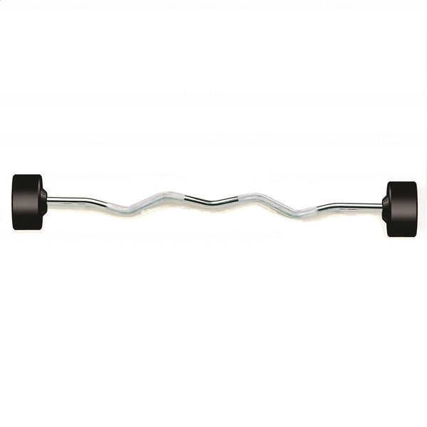 YORK® Barre curl fixe professionnelle caoutchoutée