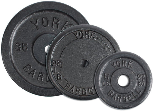 YORK® Plaques de poids standards profilées en fonte 1 po