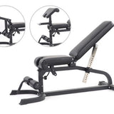 <tc>Al-3018 weight bench with leg curl, leg extension and preacher curl attachment</tc>