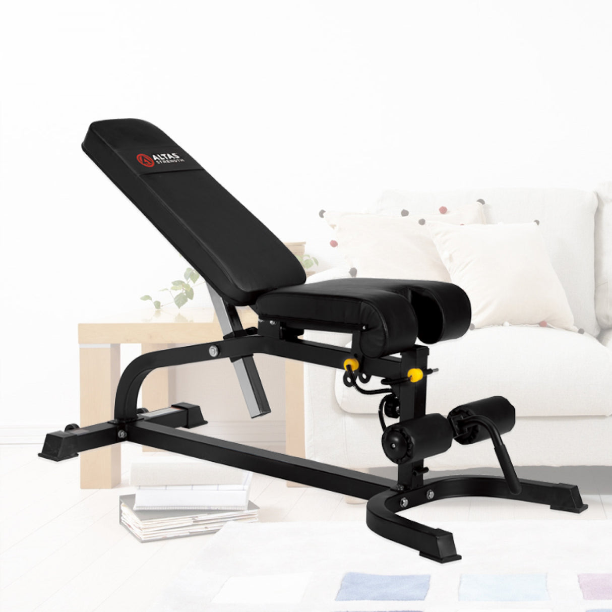 <tc>Al-3018 weight bench with leg curl, leg extension and preacher curl attachment</tc>