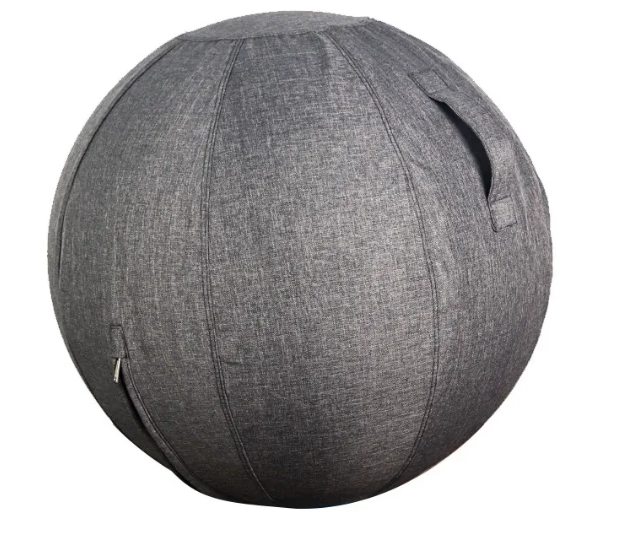 Ballon de yoga avec recouvrement en matériel lavable (55cm, 65cm, 75cm)
